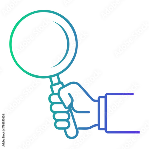 investigation Line Gradient Icon