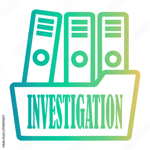 investigation Line Gradient Icon