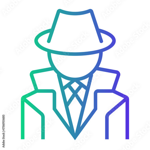 investigation Line Gradient Icon