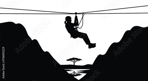 Experience thrilling adventure zip-lining through scenic canyon landscape