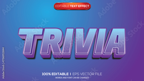 3d text effect trivia theme