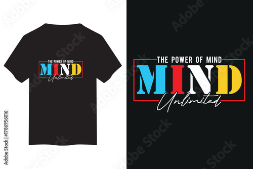 Black t shirt design featuring bold typography and a motivational message