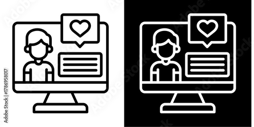 Influencer  Icon Set White Style Collection