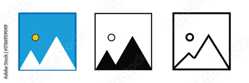 Image photo icon vector logo template illustration EPS 10