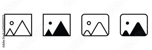 Image photo icon vector logo template illustration EPS 10