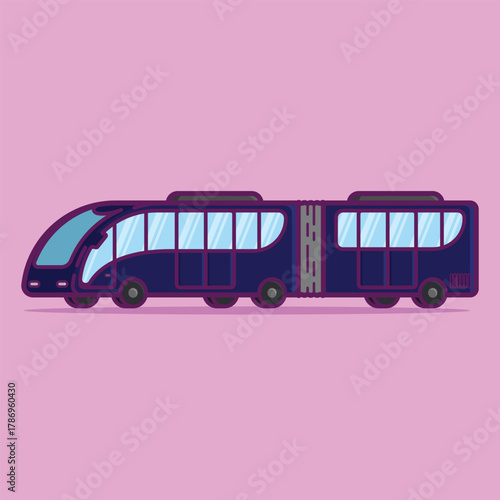 Simple Modern Bus Rapid Transit Cartoon vector illustration world sustainable transport day concept icon isolated