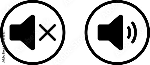 Muted and unmuted speaker icons side by side