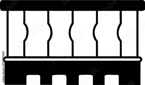 Simple Cloud Icon Illustration in Black and White for Weather Concepts, Perfect for Icons, Logos, and Graphic Designs - 