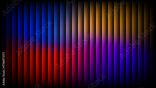 Luminous Blue Cybernetic Wave Holographic Gradient with Glowing Vertical Lines, Futuristic Digital Energy Texture