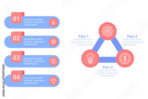 Infographic displaying structured set of processes, highlighting key components with numbered sections and relevant icons, providing clear visual guide to understanding topic