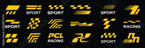 High-speed automotive decals, vector racing stripes, dynamic speed lines, and performance car sticker set