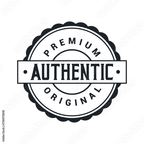 Authentic rubber stamp seal