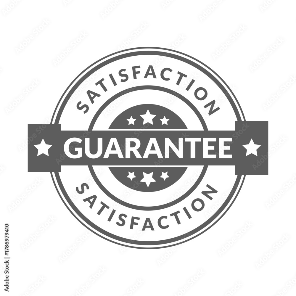 Obraz premium Satisfaction guarantee rubber stamp