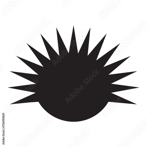 Black silhouette of a sea urchin