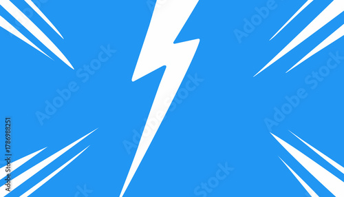 Tableau sur toile Blue background comic design of fighting versus lightning