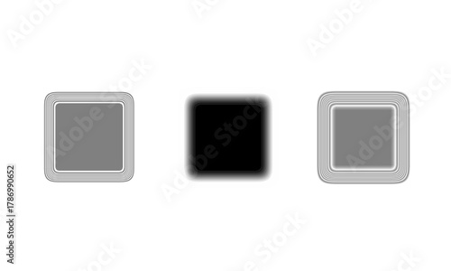 Minimal gradient square shapes with soft shadows and smooth edges on a white background. Modern abstract design with clean geometric style for digital art, web graphics, and creative projects.