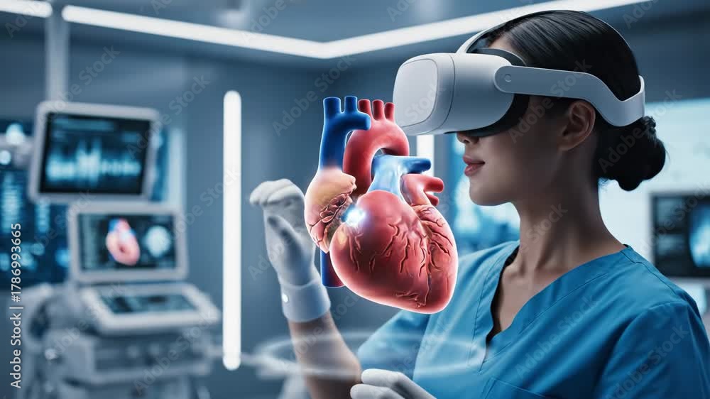 Vr Heart Medical Professional Using VR to Visualize a 3D Heart - A medical ...