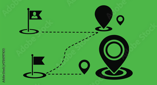 Route planning navigation gps map destination travel path journey