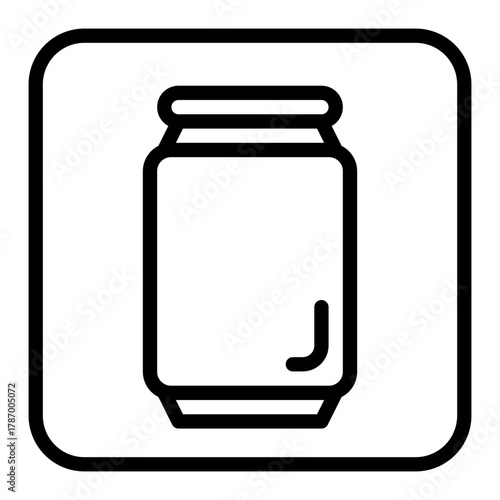 Mason Jar Glass Drink Container Line Icon