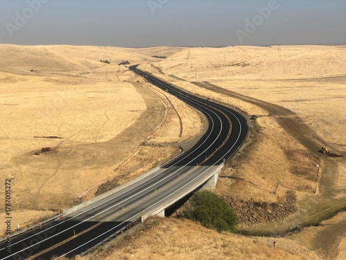 Vasco Road, Contra Costa County, California. Freshly paved road.