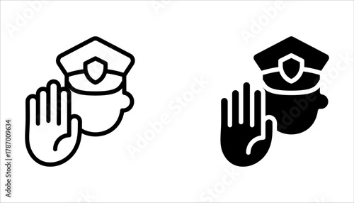 Rejection perfect linear icon set. Negative response, offer refusal. Thin line on white background