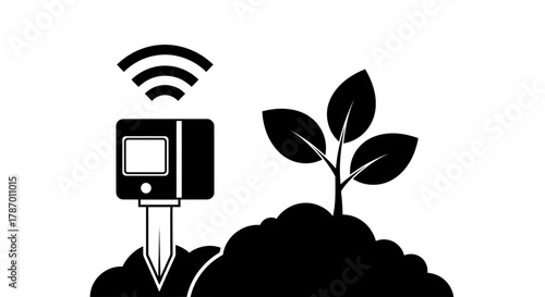 Soil sensor for plant monitoring wireless agriculture technology
