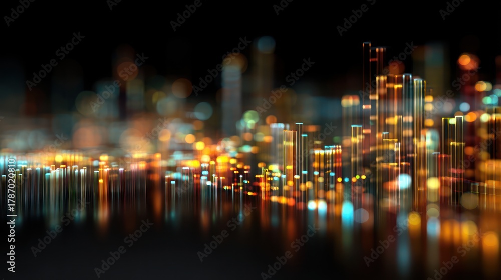Obraz premium Abstract city lights