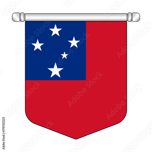 Equatorial Samoa National Banner Symbol Hanging