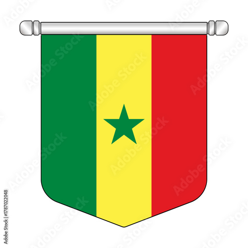 Equatorial Senegal National Banner Symbol Hanging