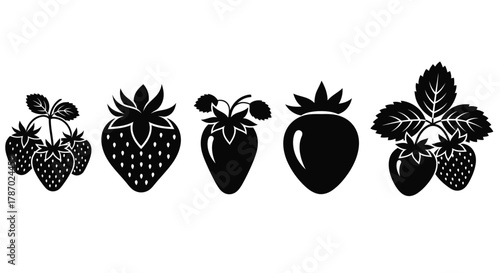 Bold strawberry designs for summer treats and fresh market branding