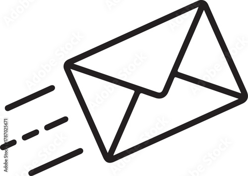 Speedy envelope icon representing fast mail delivery