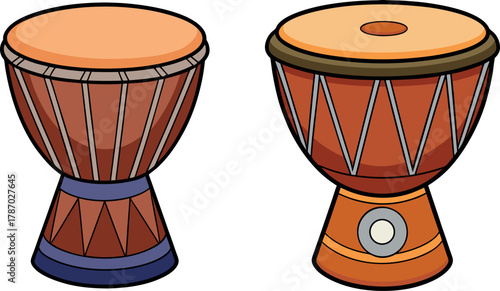 african drums illustration, music instrument vector, cultural music artwork, percussion drum design, traditional african art, hand drum illustration, ethnic music artwork, rhythm instrument design, cu
