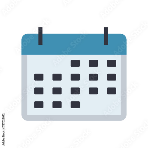 Vector calendar icon symbolizing date day month and year reminder appointment