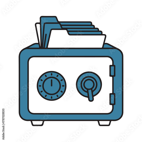 Vector illustration of a digital photo camera icon and folder symbol for stock photography and film design