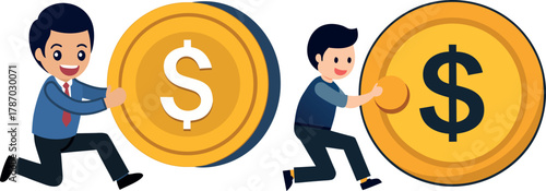 finance coin illustration, money concept vector, currency design artwork, financial savings art, business economy illustration, golden coin vector, wealth investment design, financial stability artwor