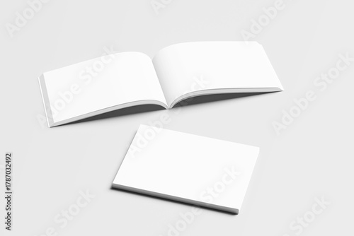 Open and Closed Landscape Magazine Mockup