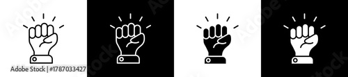 Spirit icon set in line and glyph style on black and white background
