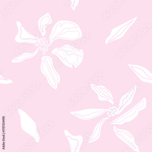 Pastel Abstract Floral Seamless Pattern Design