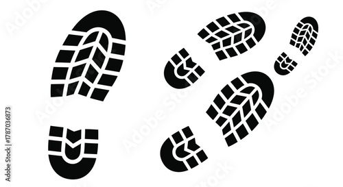 Footprint pattern vector illustration shoe sole print design art