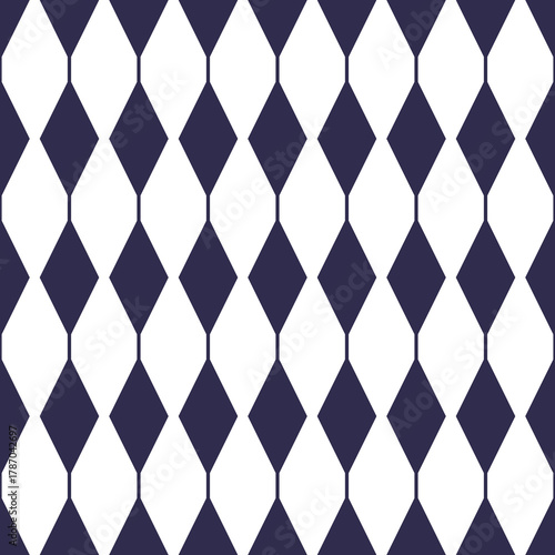 Geometric pattern featuring vertically aligned diamond shapes, creating a clean, symmetrical and modern repetitive design. Minimalistic and stylish visual ideal for fashion, interior decor, wallpaper,