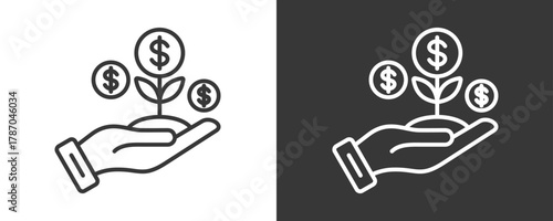 Venture Capital Icon Set Vector Collection Isolated In Black And White