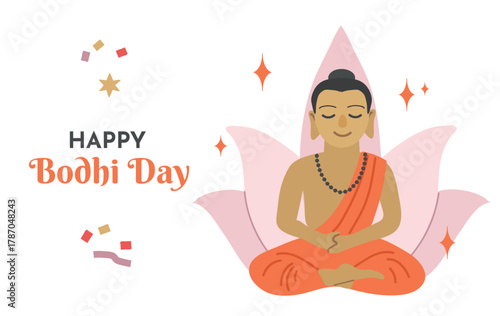 Happy Bodhy Day card banner invitation poster