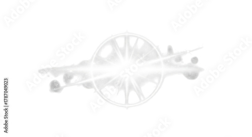 Bright starburst with circular halo isolated on black background isolated on white background isolated on transparent background