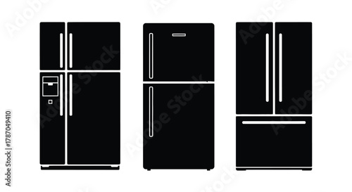 Modern refrigerators in sleek black designs offer stylish cooling