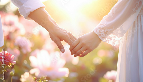 手をつなぐ恋人同士, AI生成画像