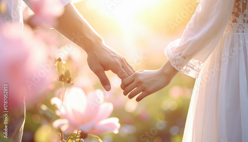 手をつなぐ恋人同士, AI生成画像