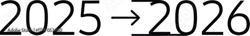 The year 2025 transitioning to 2026, representing the passage of time