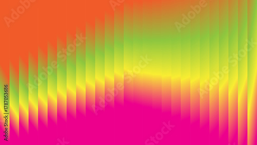 Vibrant Neon Gradient Abstract Background with Vertical Stepped Stripes Retro Style Modern Design Wallpaper