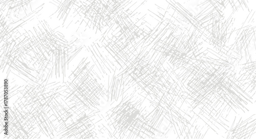 Light Gray Scribble Scratch Vector Seamless Pattern Abstract Hatch Grunge Distress Texture