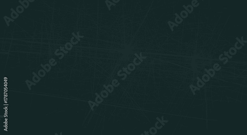 Dark Teal Grunge Texture Background with Abstract Scratches Worn Surface Overlay Vector Graphic